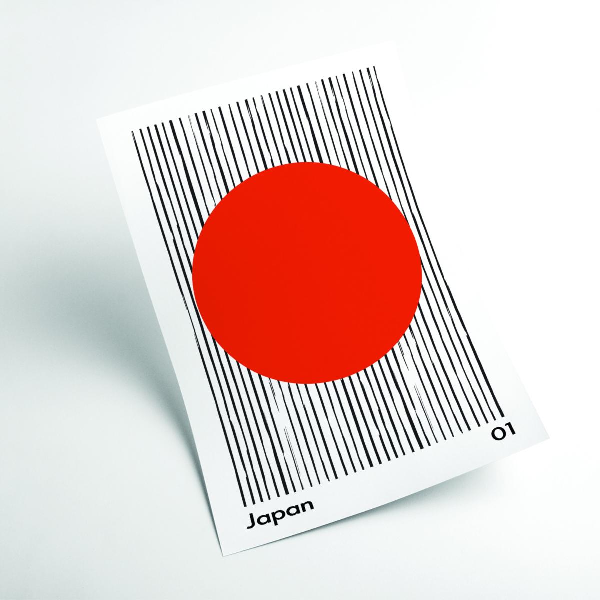 Red Japan Midcentury A4 210 X 297Mm Stanley Print House – image 2