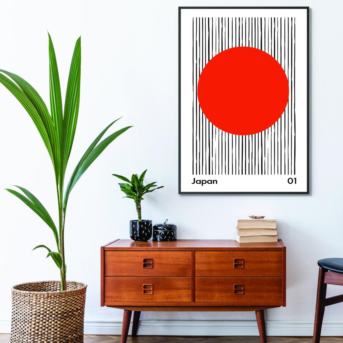 Red Japan Midcentury A4 210 X 297Mm Stanley Print House – image 3