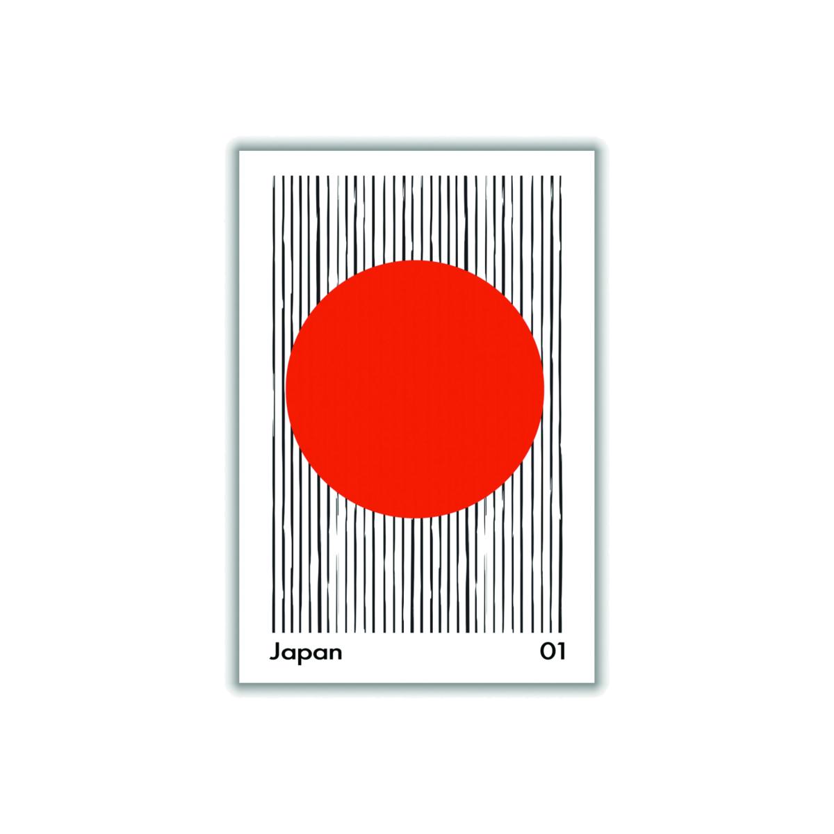 Red Japan Midcentury A4 210 X 297Mm Stanley Print House – image 1