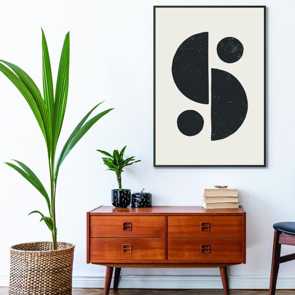 Black Abstract Shapes Series #2 A2 420 X 594Mm Stanley Print House – image 3