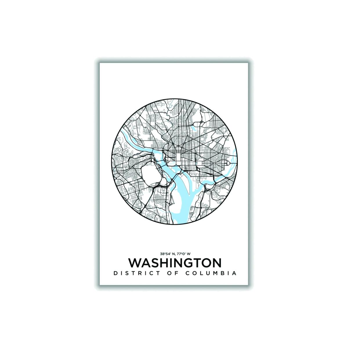 Blue Map Of Washington Xxs Stanley Print House – image 1