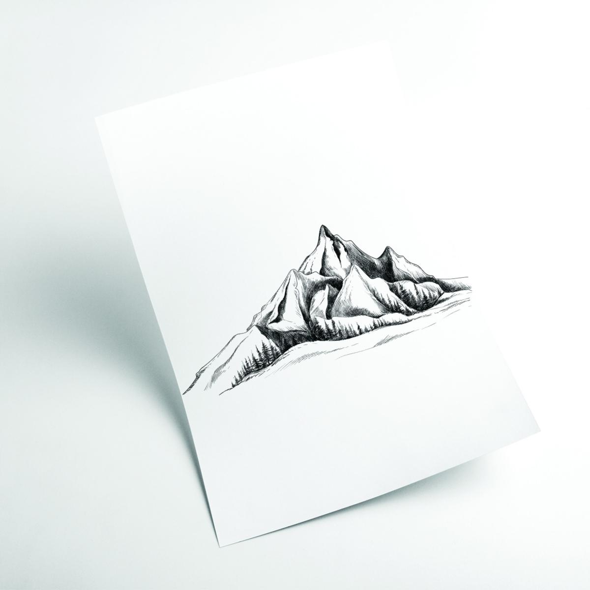 Grey To The Mountains A3 297 X 420Mm Stanley Print House – image 2