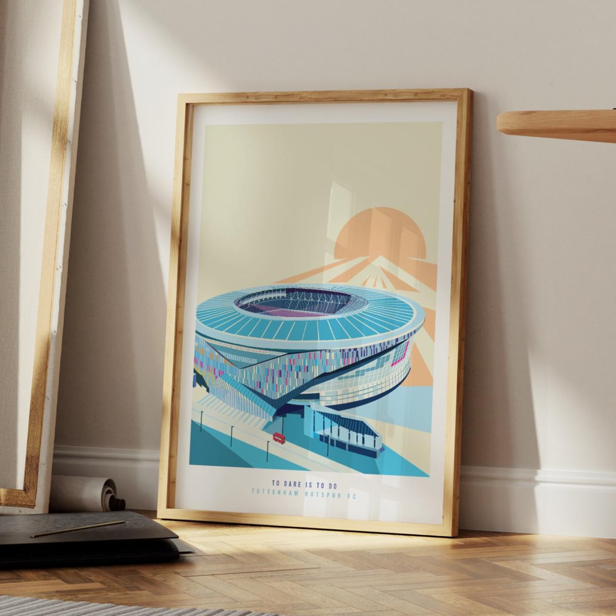 Neutrals The Tottenham Stadium London Art Print A3 297 X 420Mm Eye for London Prints – image 3