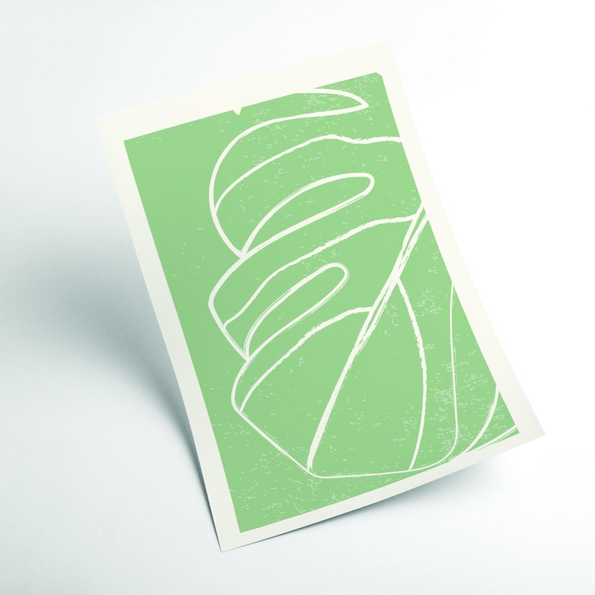Green Minimal Monstera Collection 2 Extra Large Stanley Print House – image 2