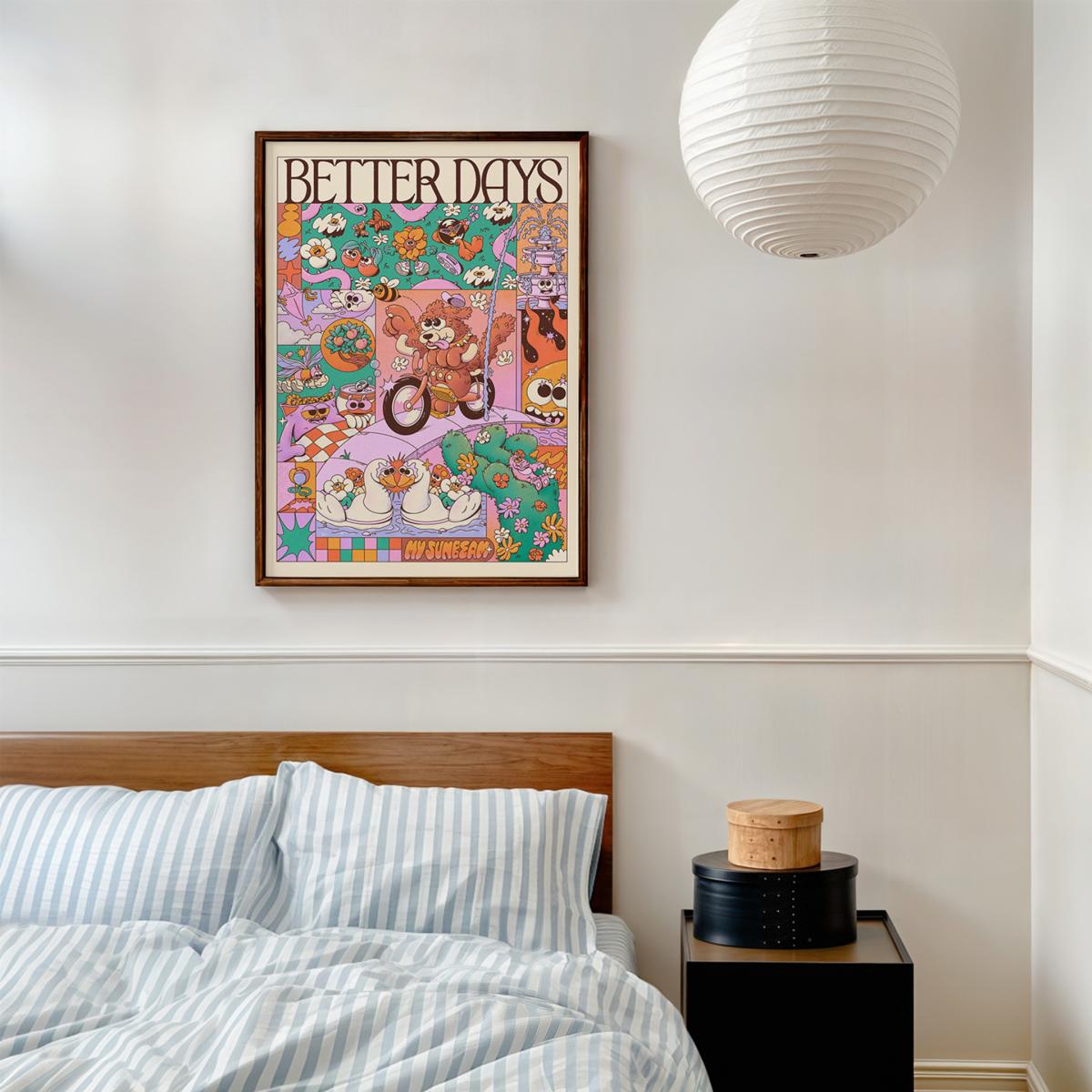 Neutrals / Yellow / Orange Better Days - Limited Edition Fine Art Print - Signed And Numbered | A2 | 420 X 594Mm | East Side Studio London – image 2