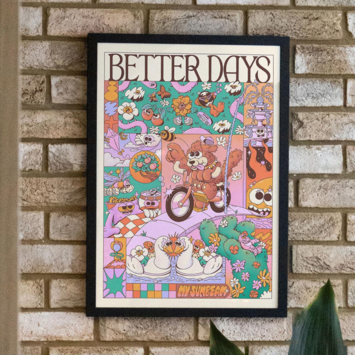 Neutrals / Yellow / Orange Better Days - Limited Edition Fine Art Print - Signed And Numbered | A2 | 420 X 594Mm | East Side Studio London – image 3