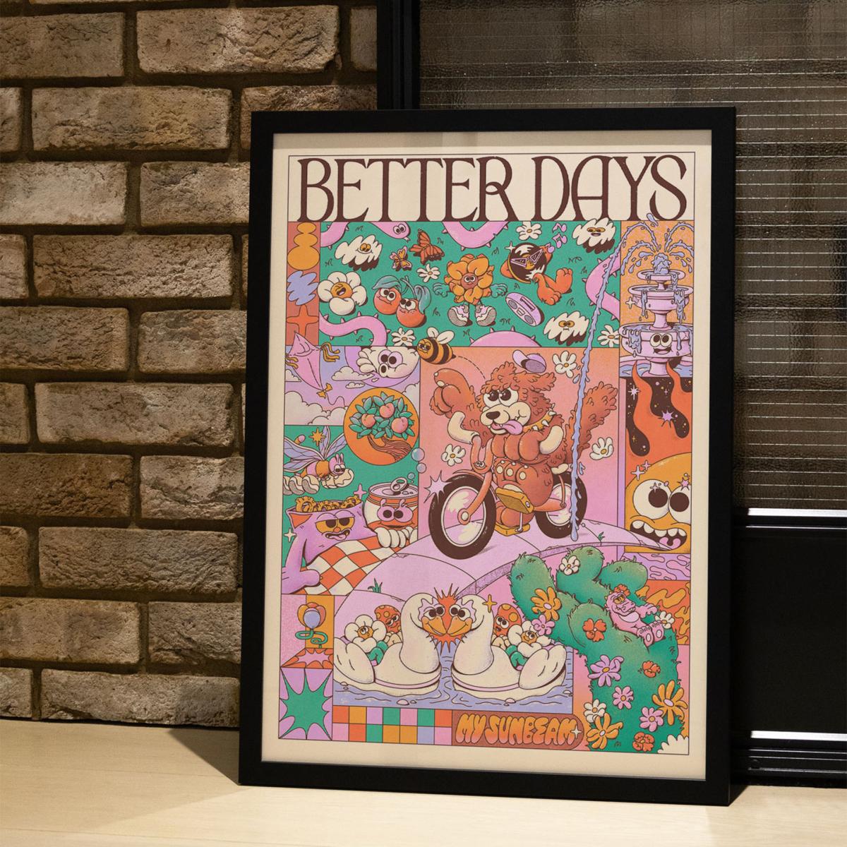 Neutrals / Yellow / Orange Better Days - Limited Edition Fine Art Print - Signed And Numbered | A2 | 420 X 594Mm | East Side Studio London – image 4