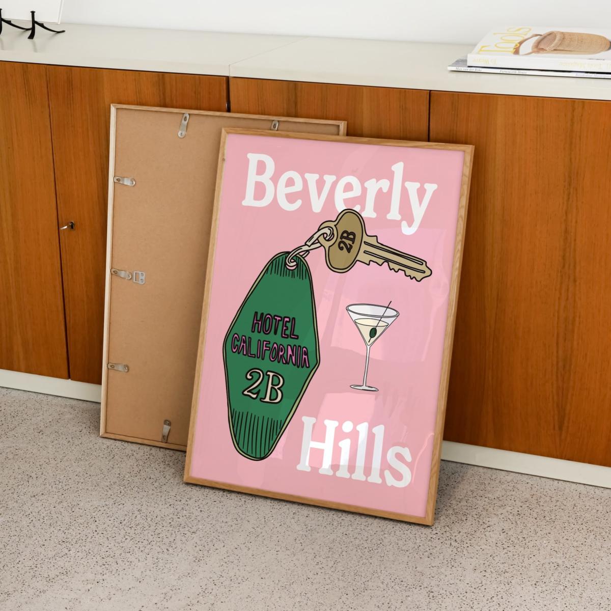 Green / Pink / Purple A3 Pink Beverly Hills Print Sofe Store – image 2