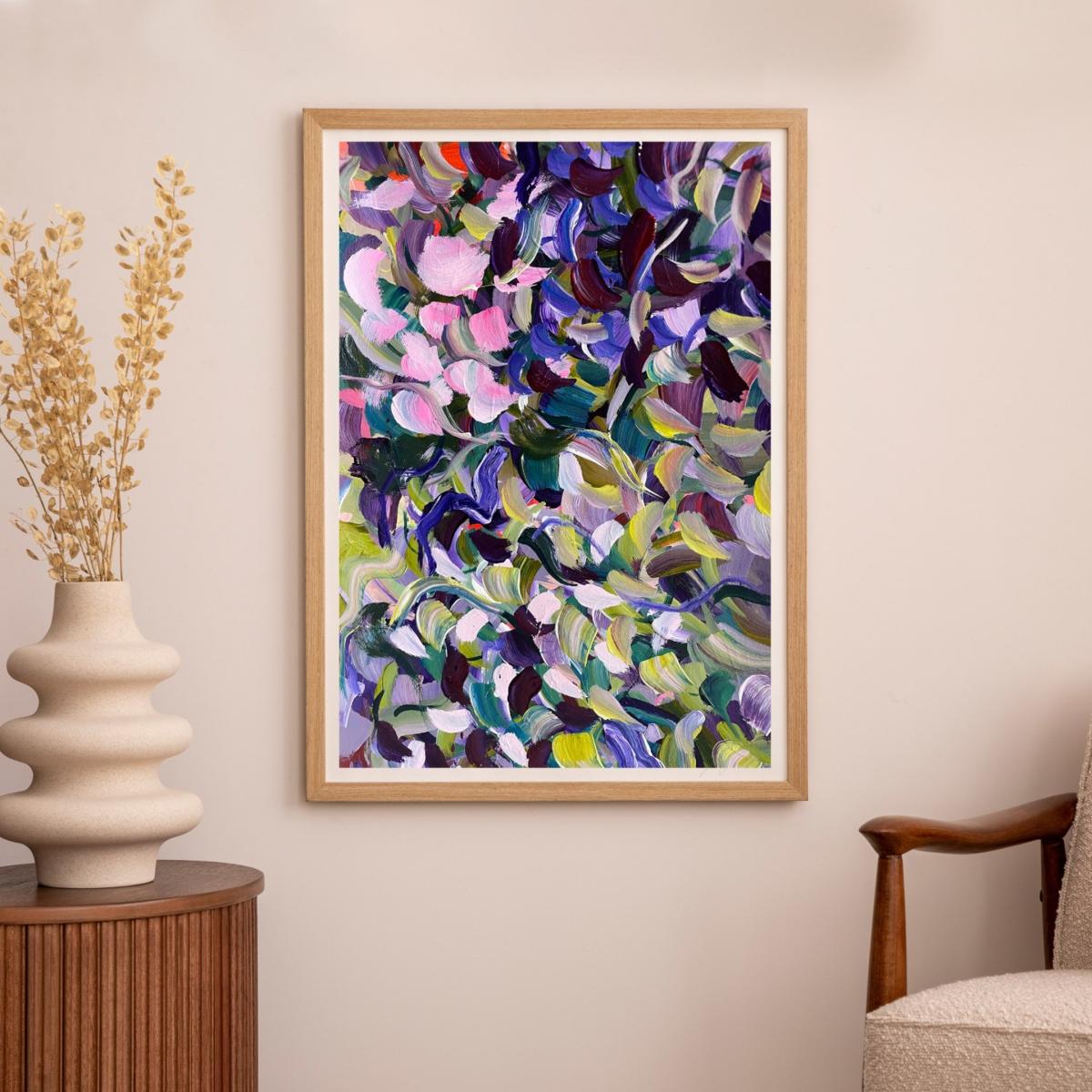 Pink / Purple Lavender Haze - Abstract Floral Print Jessica Slack Studio – image 2