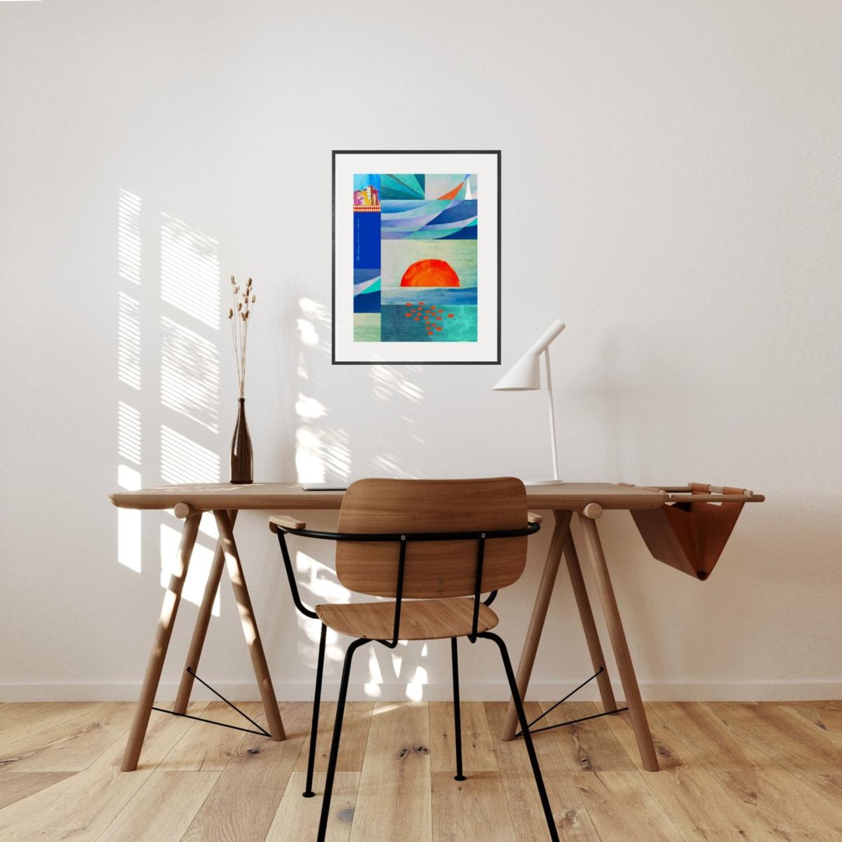 French Riviera Seaside & Sunrise A3 297 X 420Mm Awol – image 3