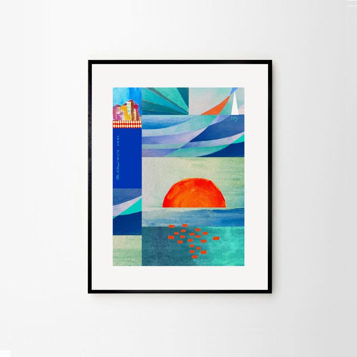 French Riviera Seaside & Sunrise A3 297 X 420Mm Awol – image 9