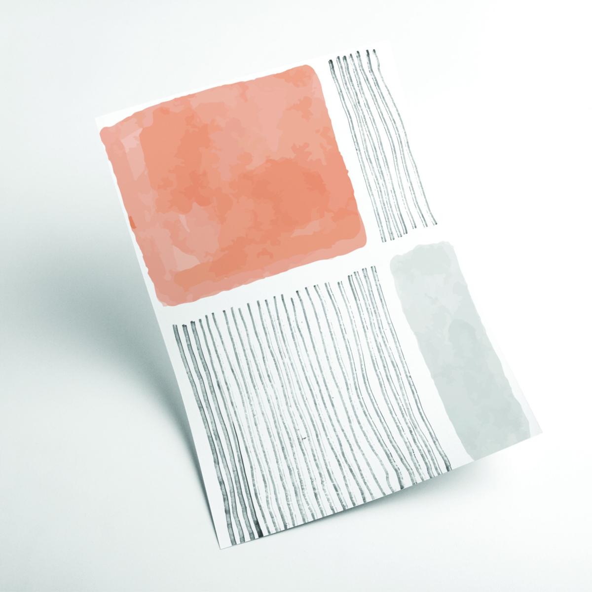 Yellow / Orange Watercolor Lines Series #2 A1 594 X 841Mm Stanley Print House – image 2