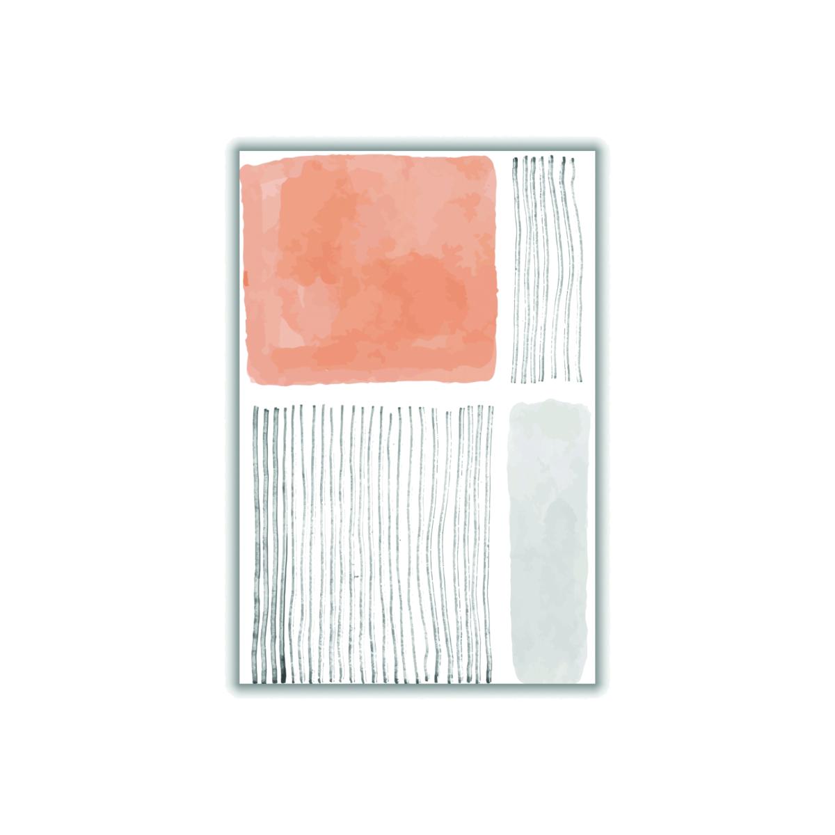 Yellow / Orange Watercolor Lines Series #2 A1 594 X 841Mm Stanley Print House – image 1