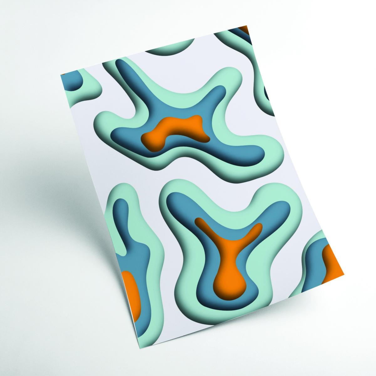 Blue Paper Cut 1 A3 297 X 420Mm Stanley Print House – image 2