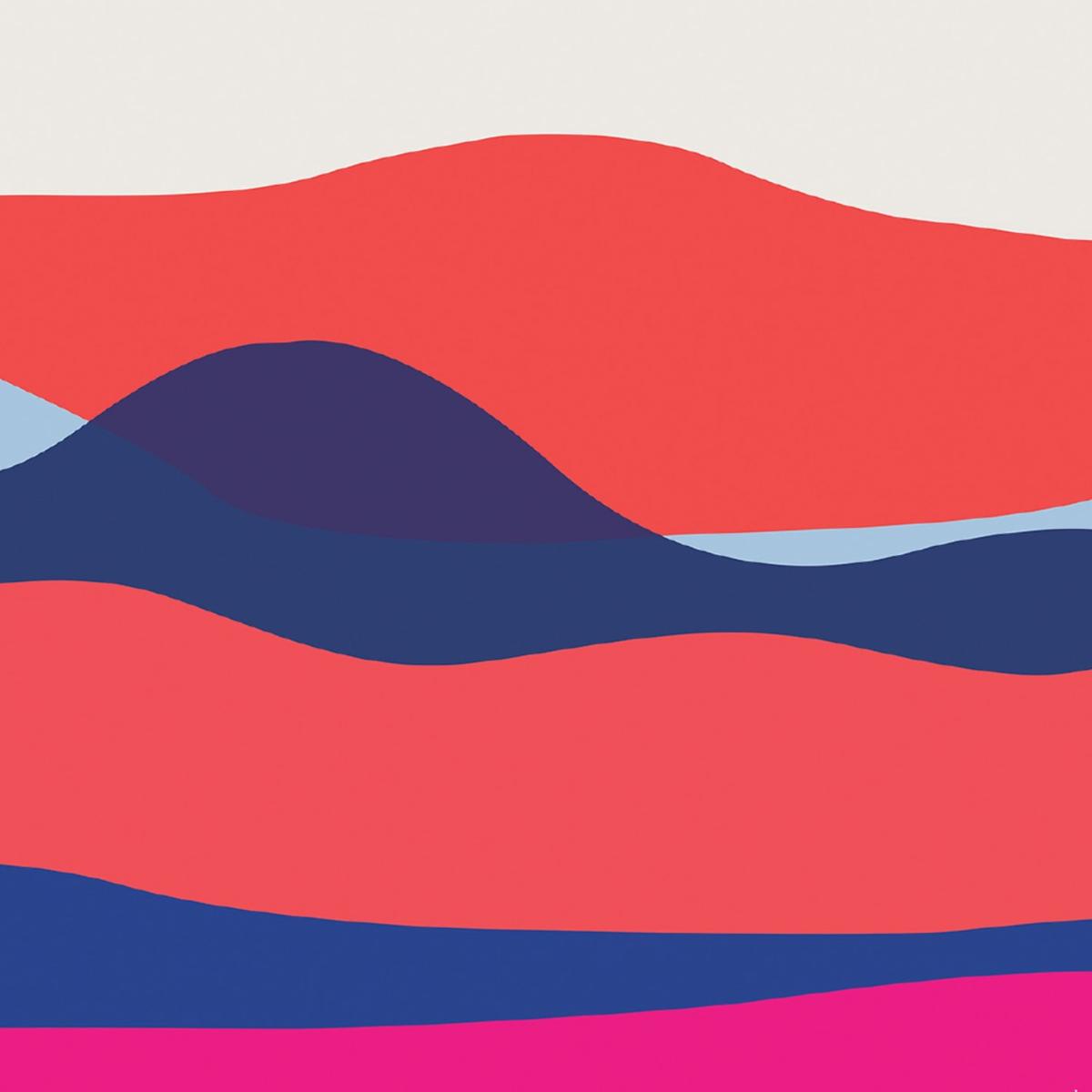Blue / Yellow / Orange Ocean Waves At Sunset And Sunrise: Colourful Orange, Pink And Navy Blue Sea Art Print Awol – image 8