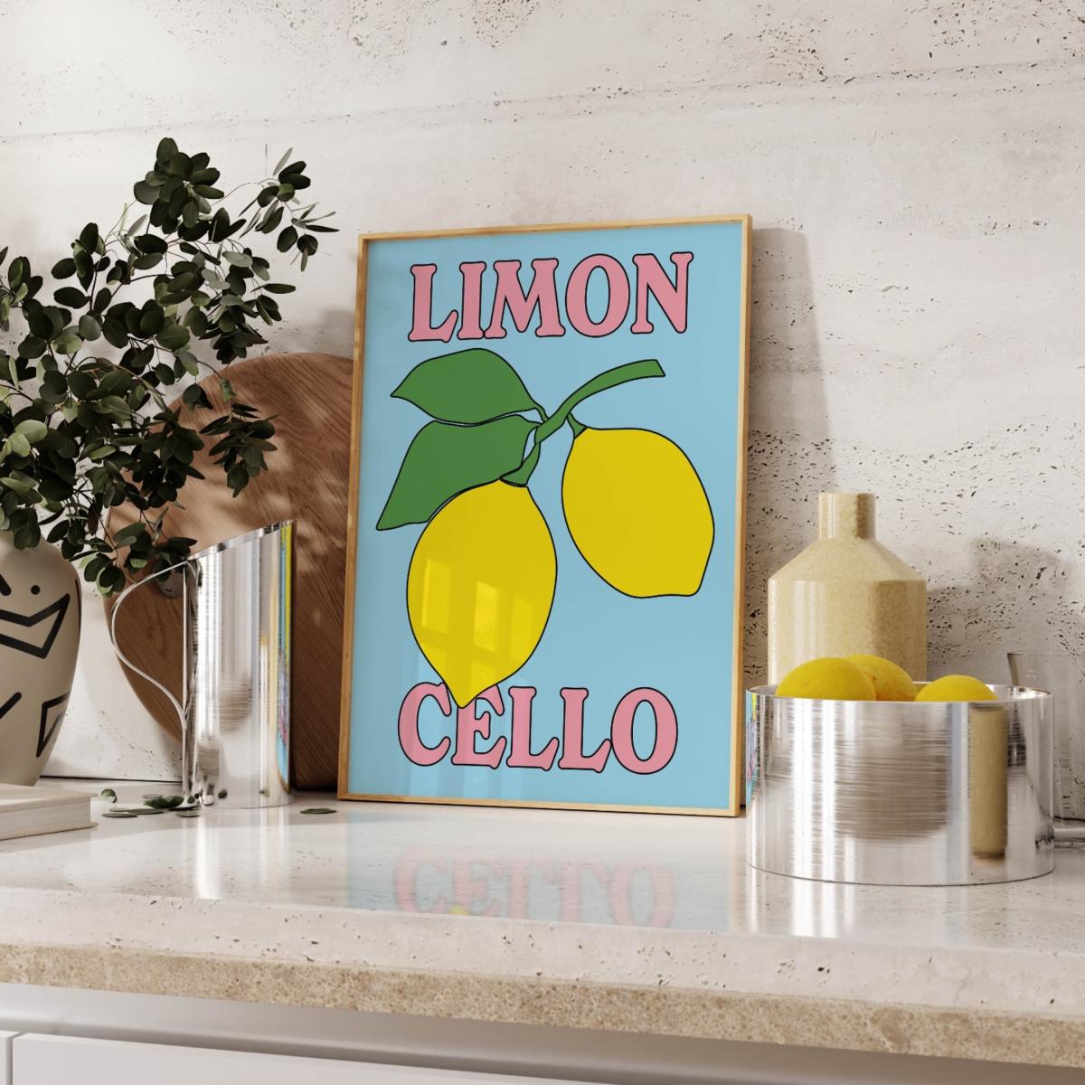 Blue / Yellow / Orange A3 Blue Limoncello Print Sofe Store – image 3
