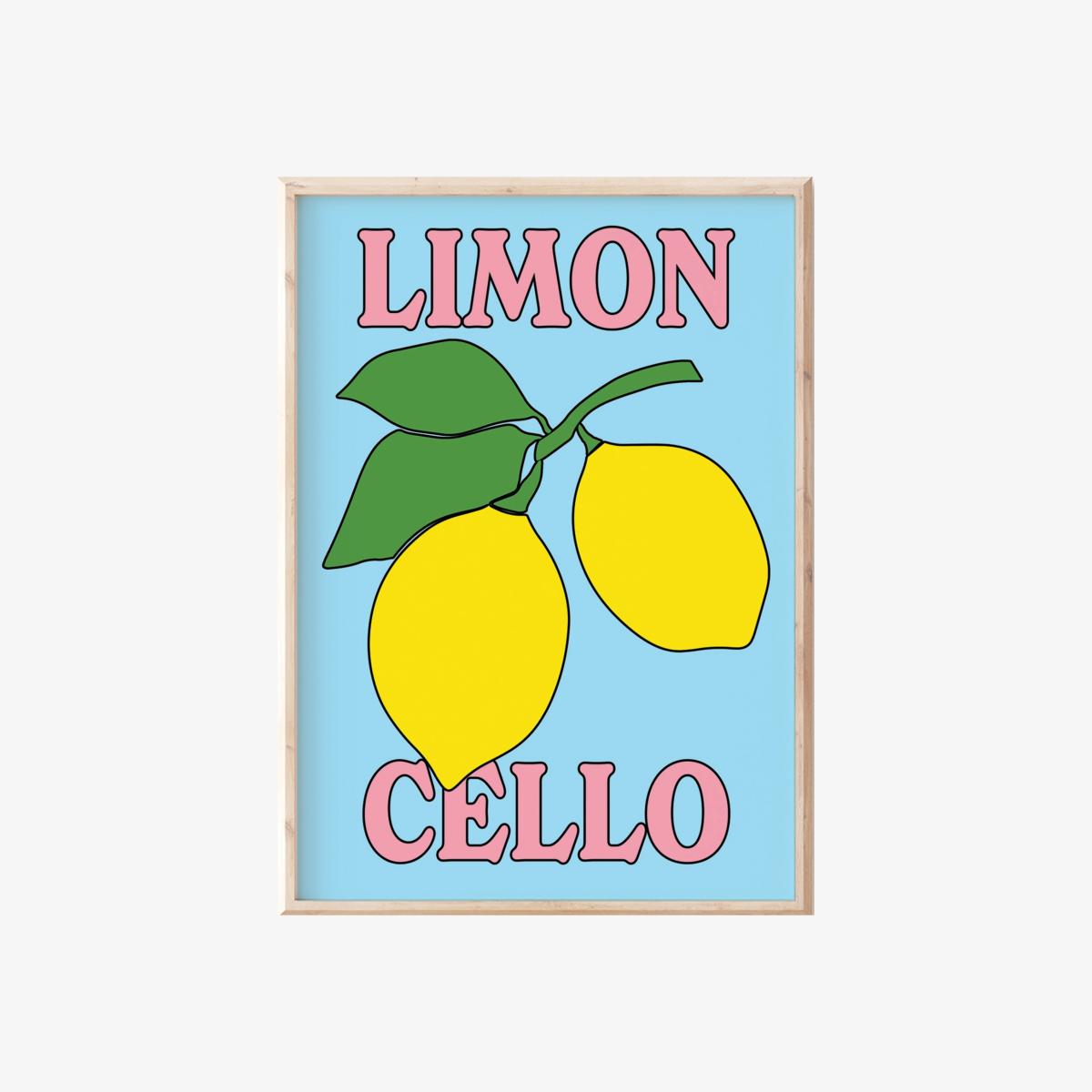 Blue / Yellow / Orange A3 Blue Limoncello Print Sofe Store – image 1