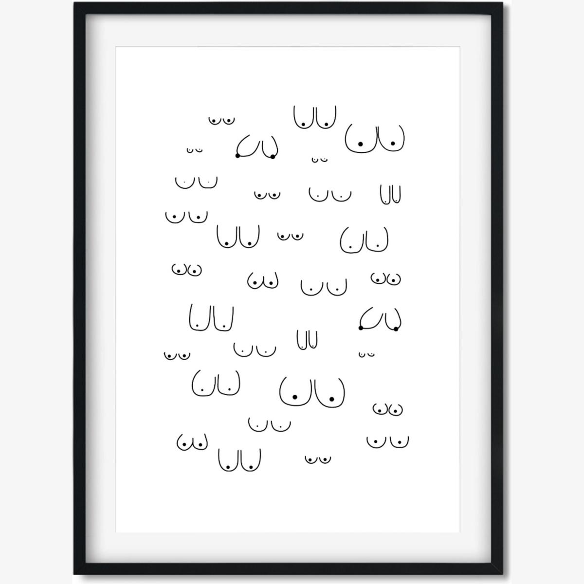 Black Boobs - A2 Poster Size A2 420 X 594Mm The Native State – image 1
