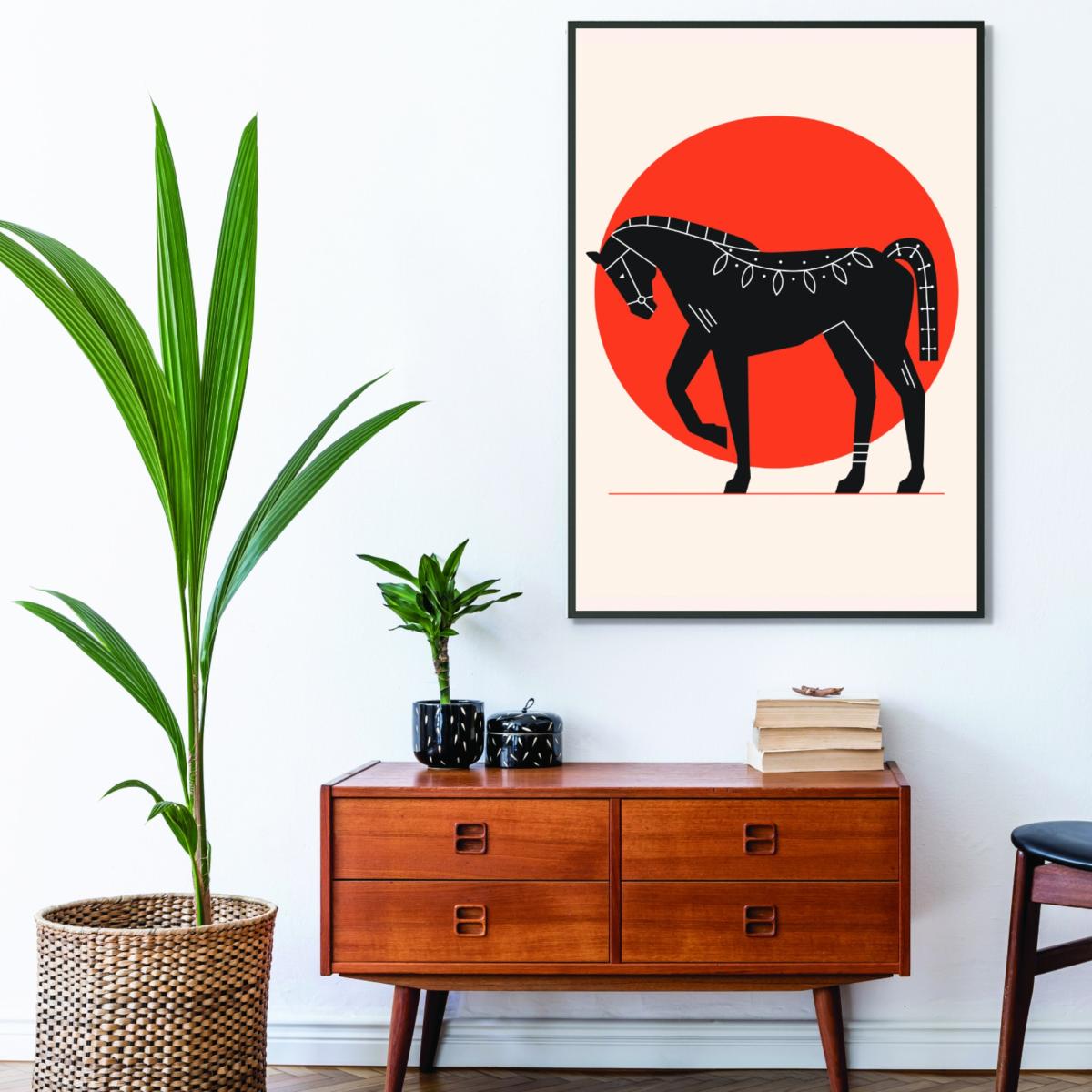 Red Proud Horse Medium Stanley Print House – image 3