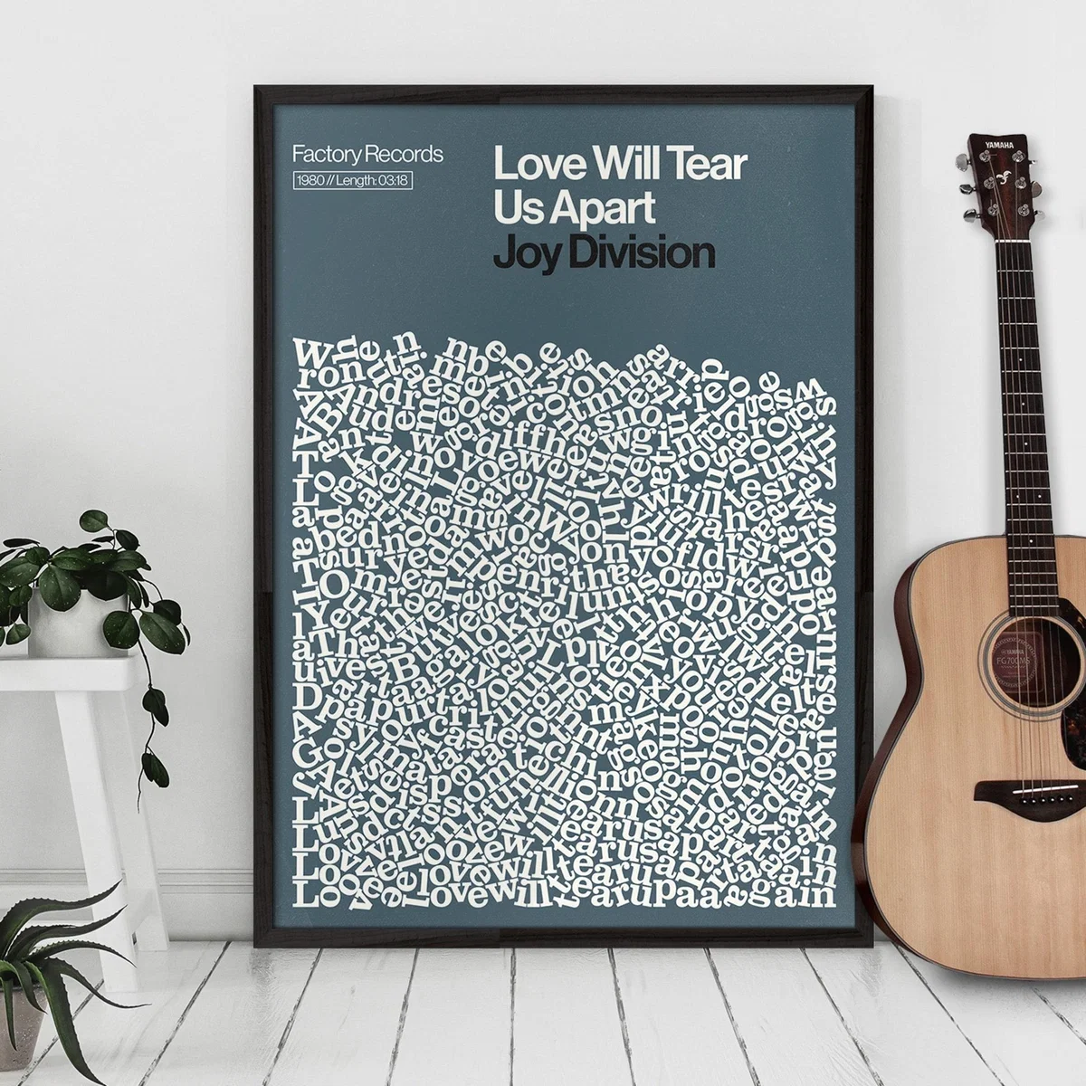 Love Will Tear Us Apart - Song Lyric Print A3 297 X 420Mm Reign & Hail – image 3