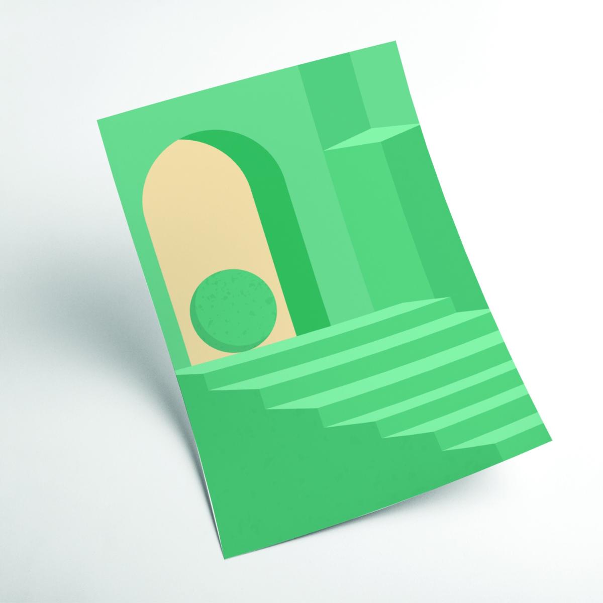 Green Minimal Architecture Design #1 Large Stanley Print House – image 2