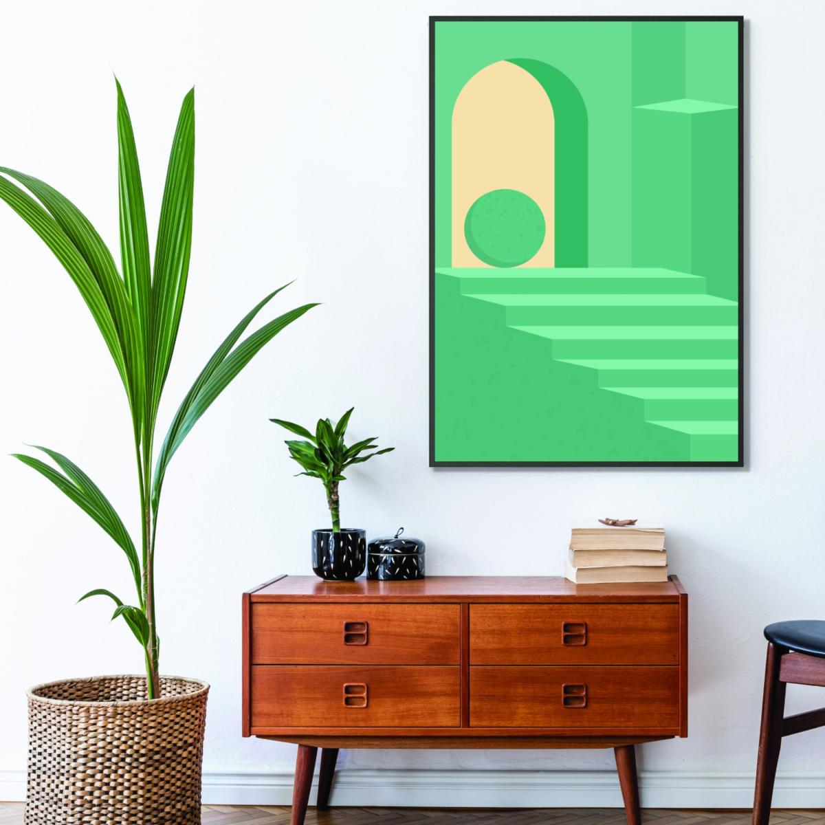 Green Minimal Architecture Design #1 Large Stanley Print House – image 3