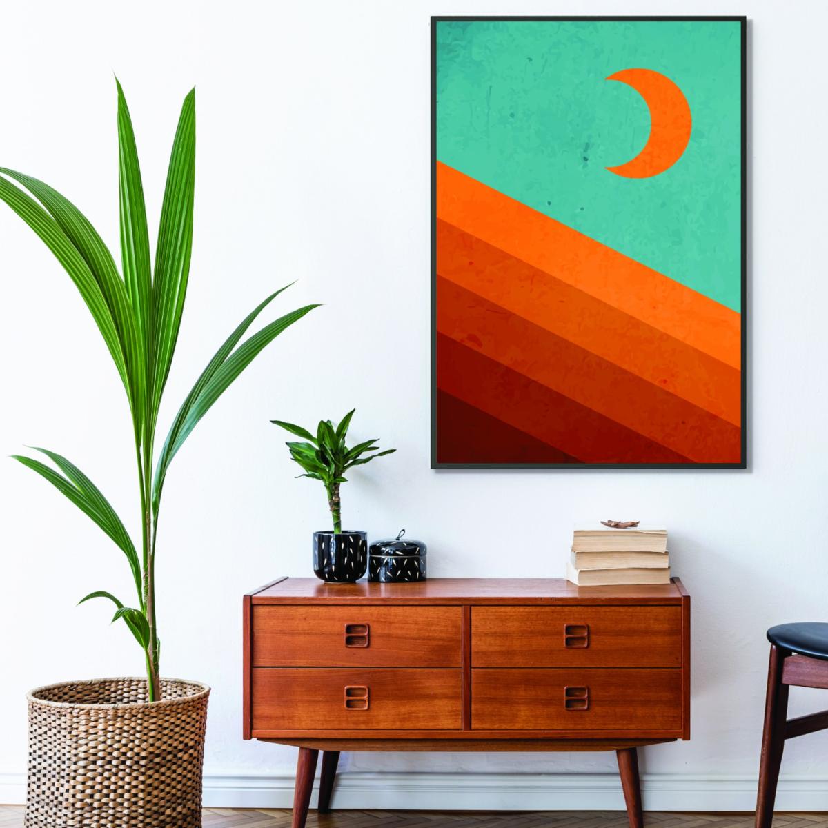 Yellow / Orange Abstract Mountain Sunrise Iii A3 297 X 420Mm Stanley Print House – image 3
