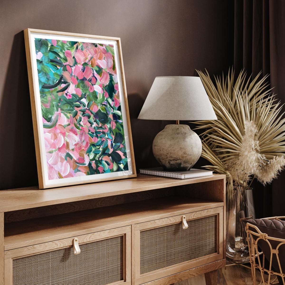 Pink / Purple Spring Flowers - Abstract Floral Print Pair Jessica Slack Studio – image 4