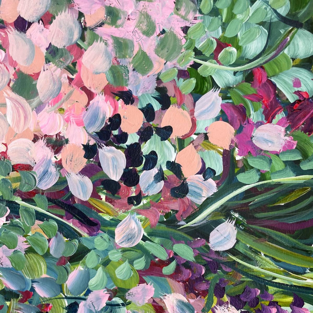 Pink / Purple Spring Flowers - Abstract Floral Print Pair Jessica Slack Studio – image 5