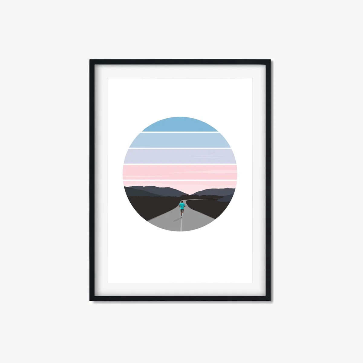 The Open Road - Male Runner A3 297 X 420Mm The Native State – image 1