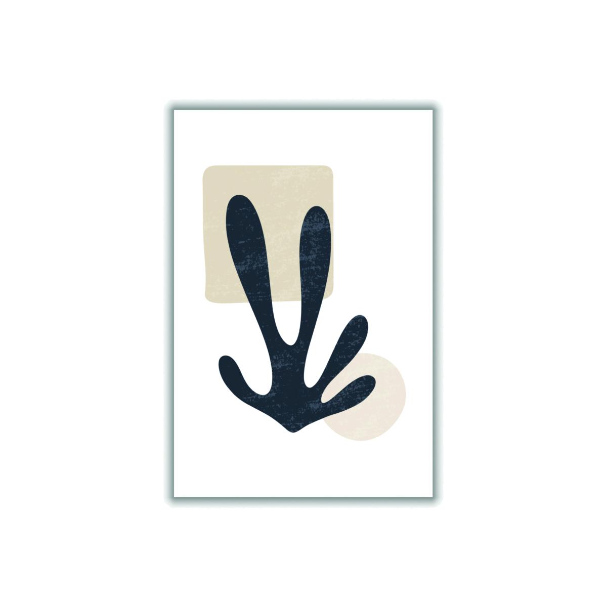 Black Minimal Abstract Algae Ii A3 297 X 420Mm Stanley Print House – image 1