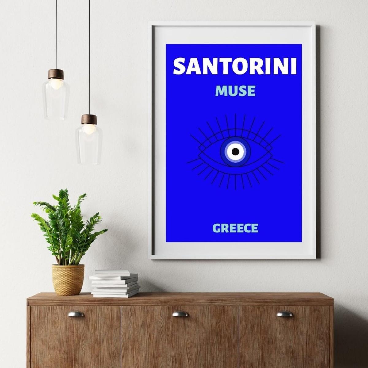 Blue Santorini Muse | Artchi – image 4