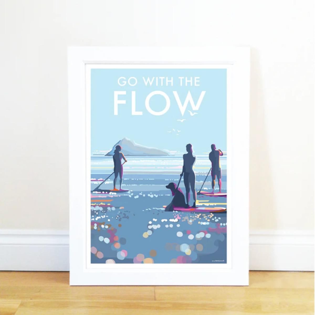 Go With The Flow Quote Print | A4 | 210 X 297Mm | Becky Bettesworth – image 2