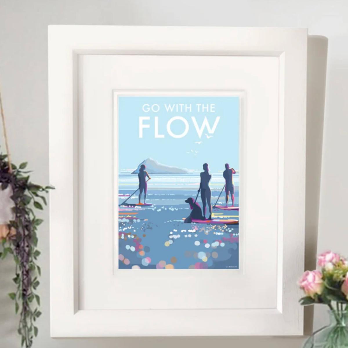 Go With The Flow Quote Print | A4 | 210 X 297Mm | Becky Bettesworth – image 3