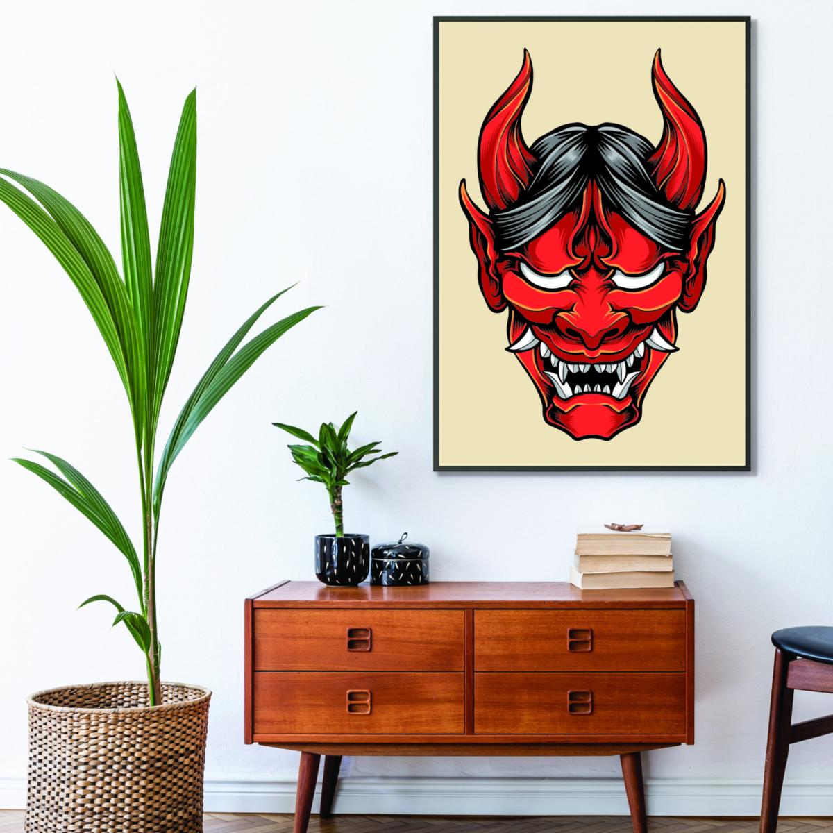 Red Japanese Folklore Large Stanley Print House – image 3