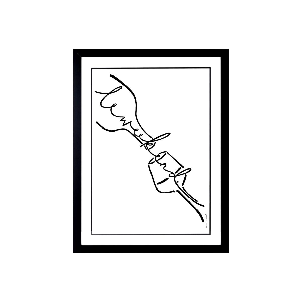 Black Le Weekend - Line Art Print A3 Byam England – image 1