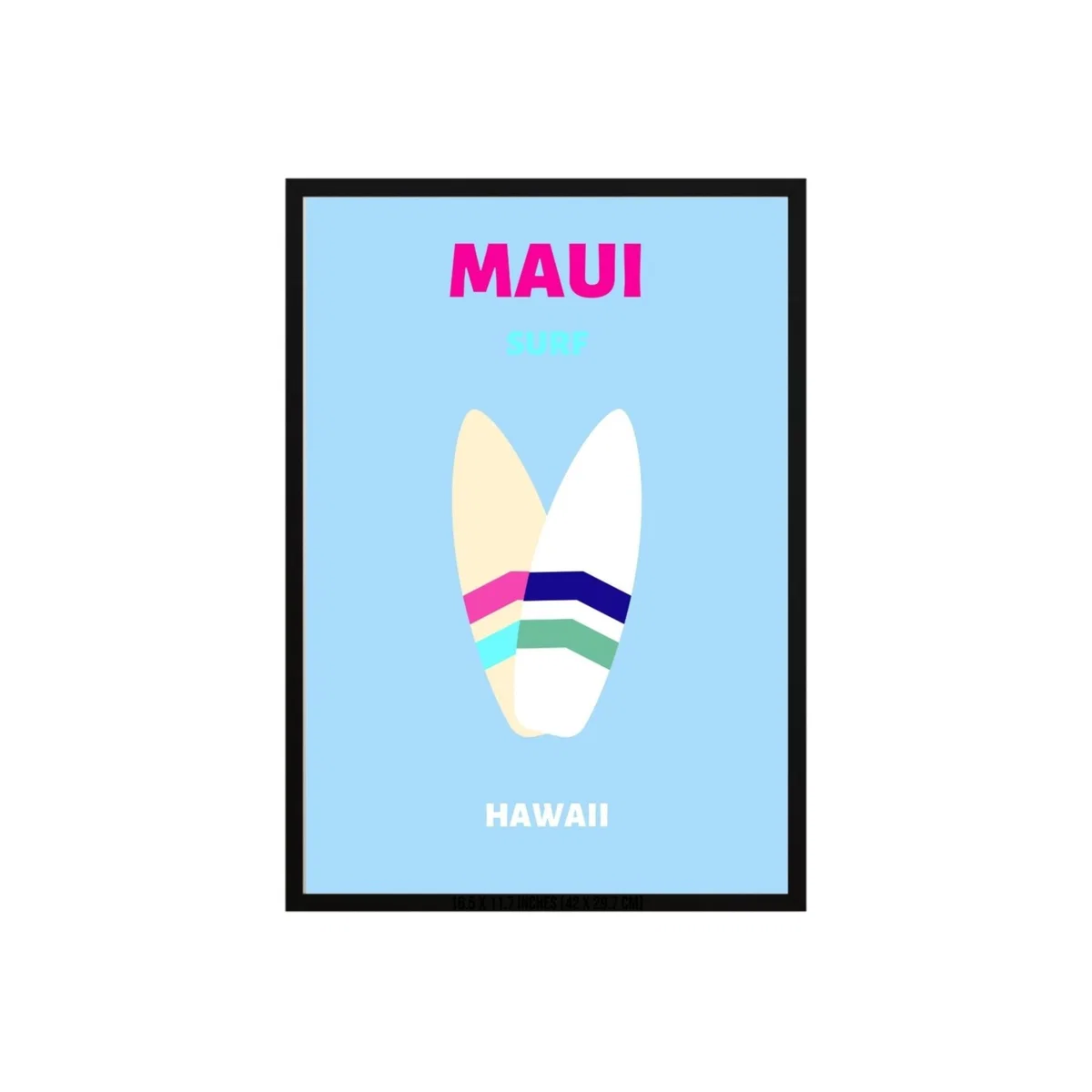 Blue Maui Surf Vibes Poster | Artchi – image 1