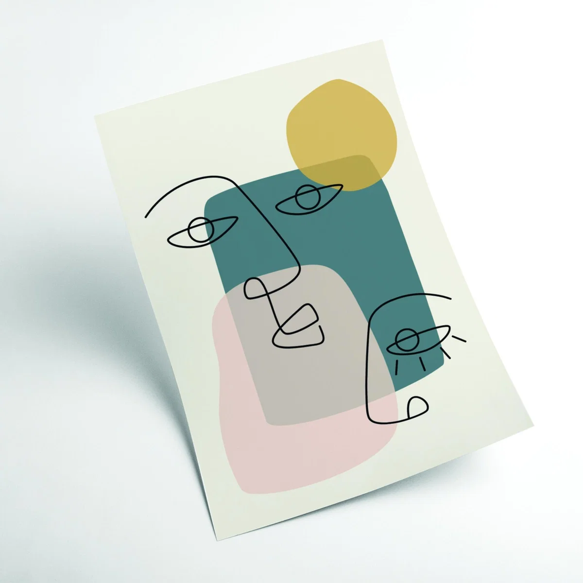 Neutrals Abstract Faces A2 420 X 594Mm Stanley Print House – image 2