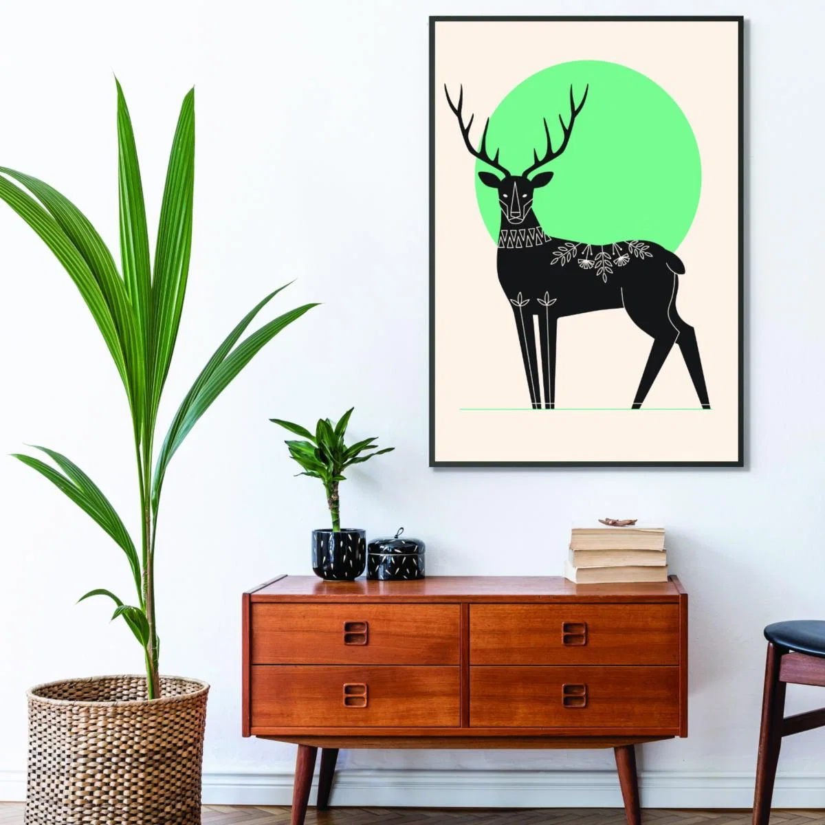 Green Moonlight Deer Small Stanley Print House – image 3
