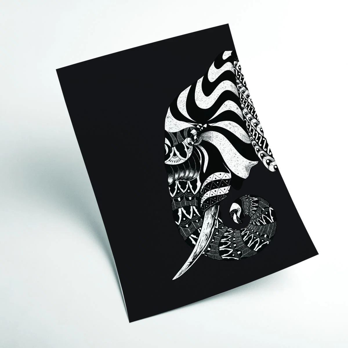 White Ornate Elephant Extra Large Stanley Print House – image 2