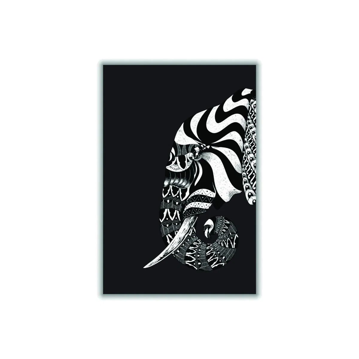 White Ornate Elephant Extra Large Stanley Print House – image 1
