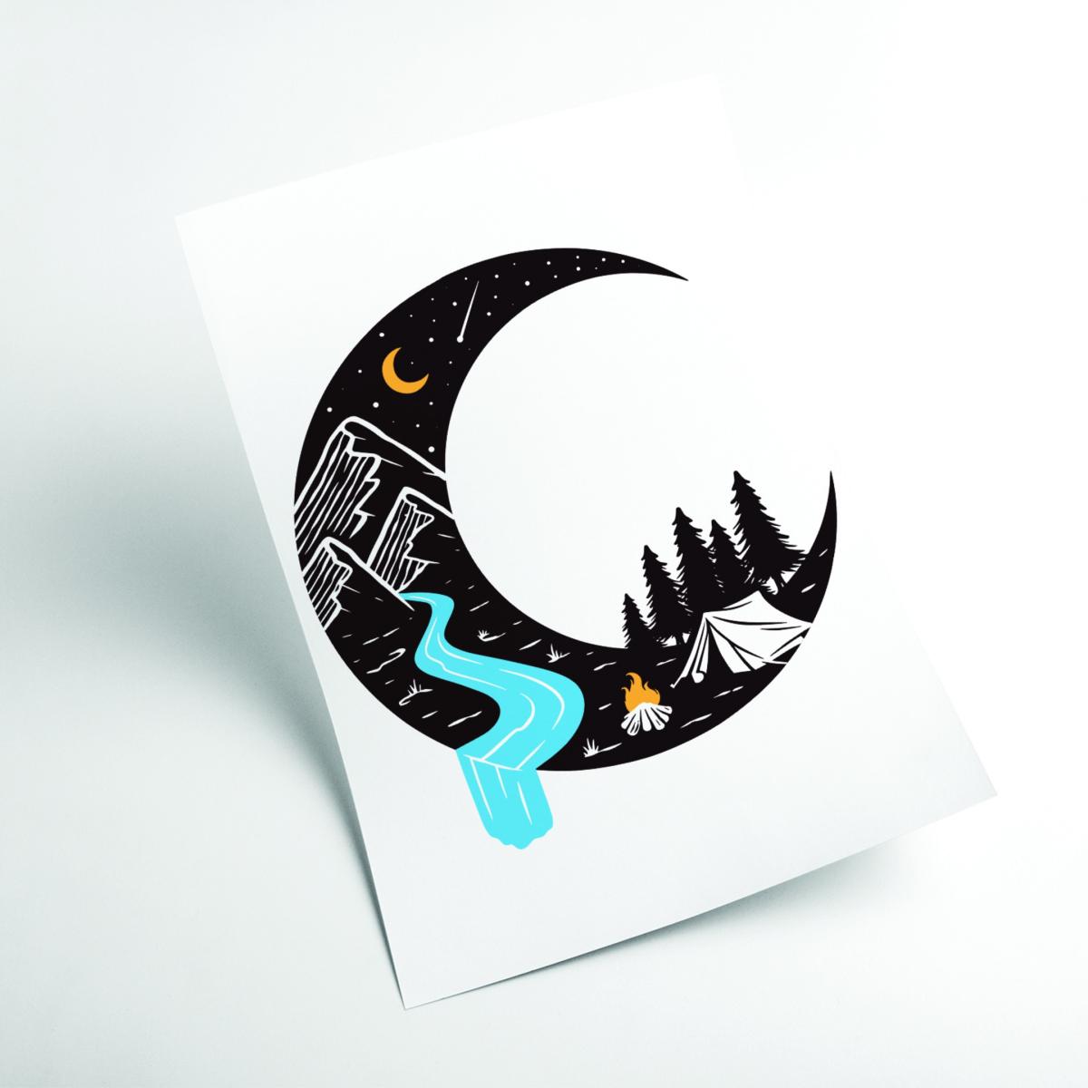 Blue Moon River A4 210 X 297Mm Stanley Print House – image 2