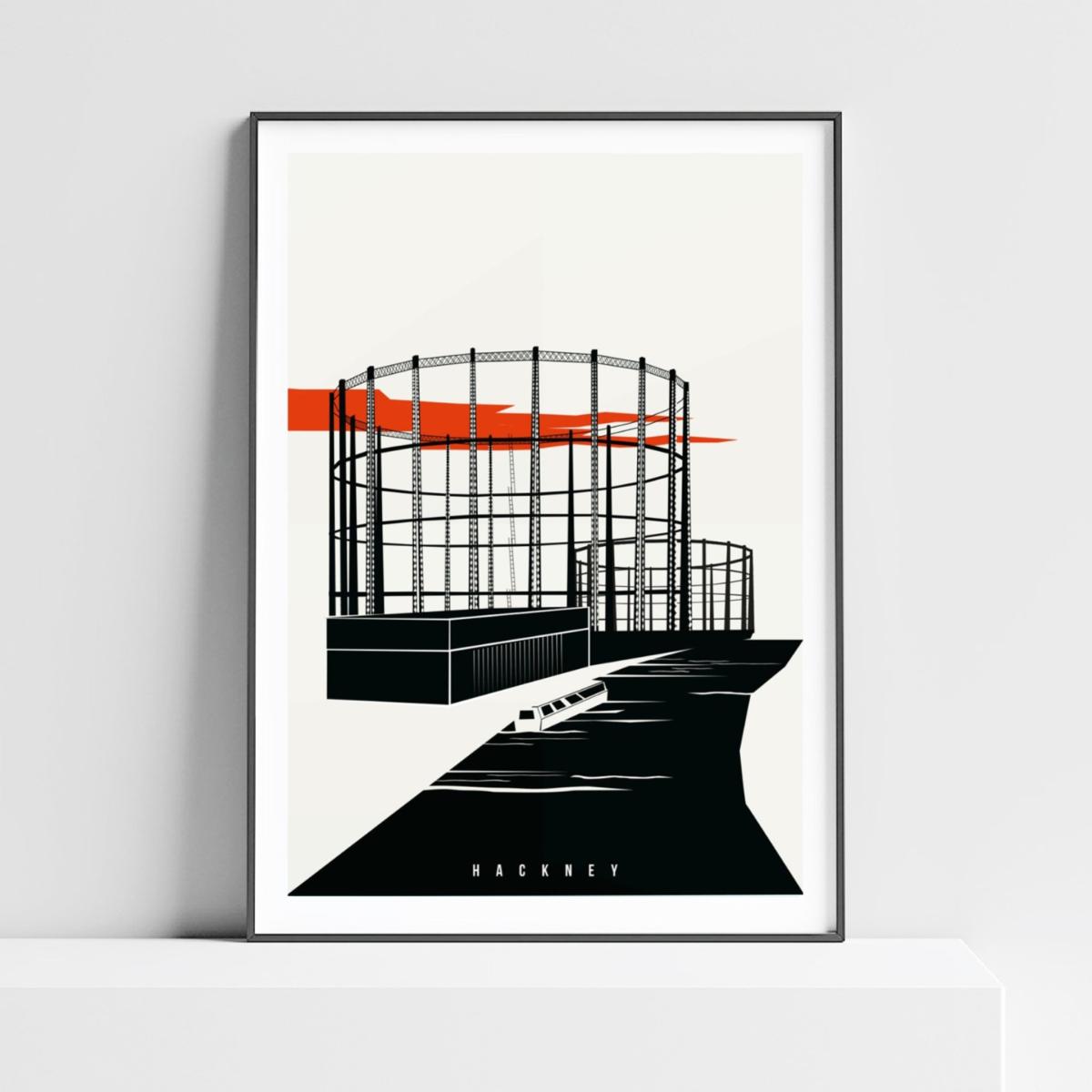 The Industrial Skeletons Of Hackney Art Print A3 297 X 420Mm Eye for London Prints – image 2