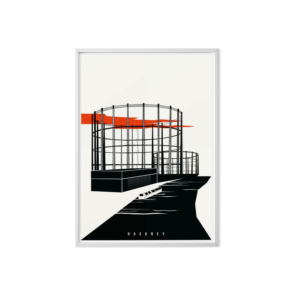 The Industrial Skeletons Of Hackney Art Print A3 297 X 420Mm Eye for London Prints – image 1