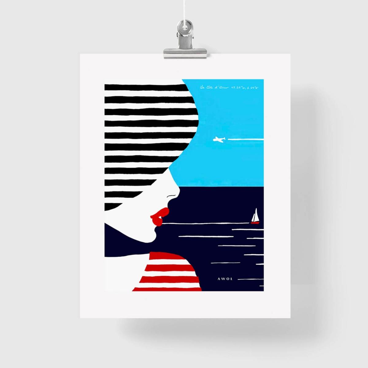 French Riviera Art Print Awol – image 4