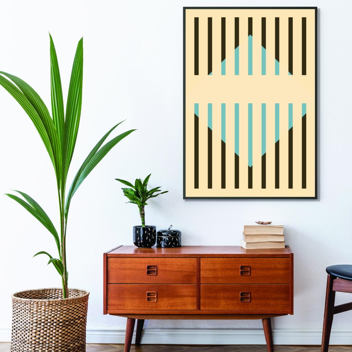 Blue Faded Geometric #3 A2 420 X 594Mm Stanley Print House – image 3