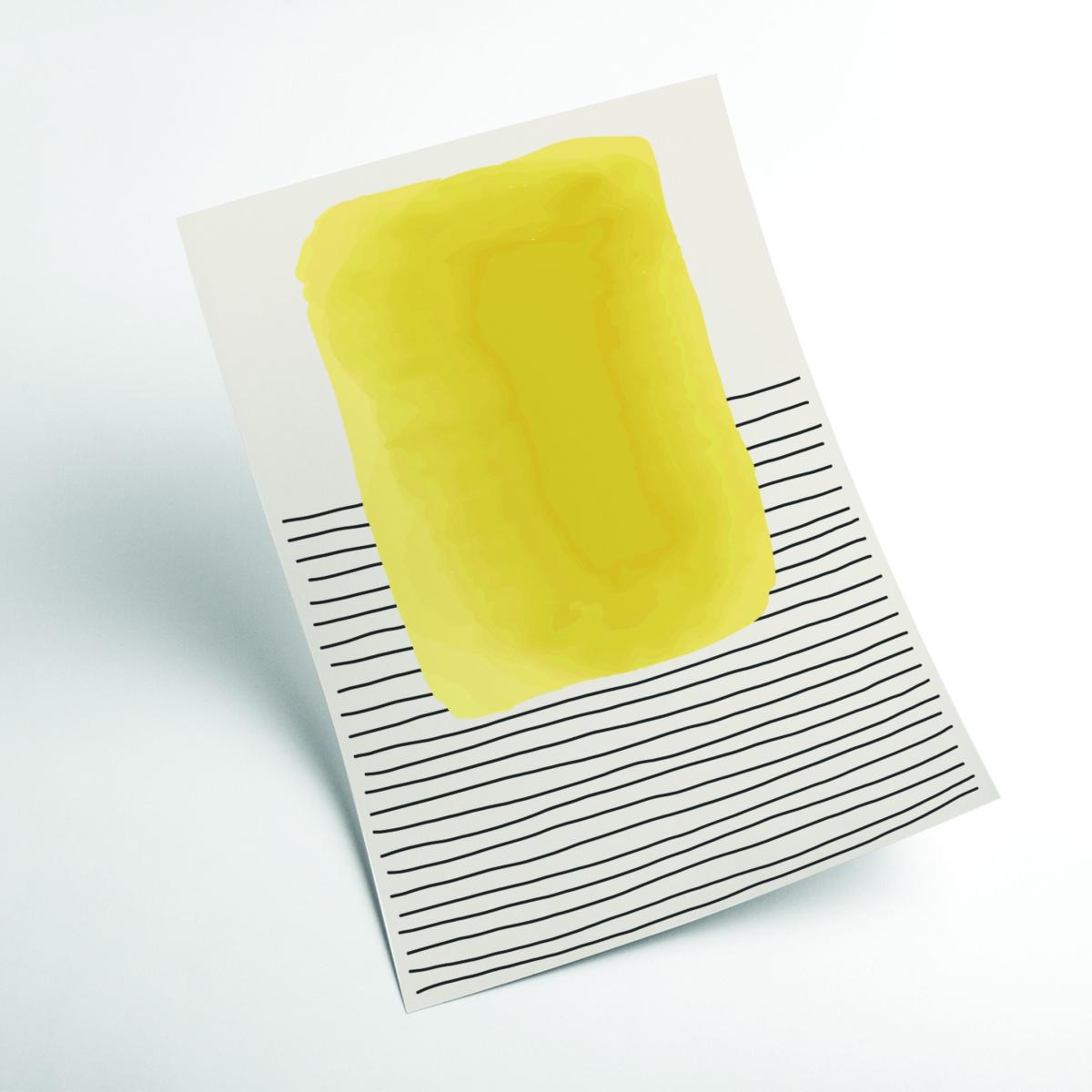 Yellow / Orange Geometric Watercolor #3 Small Stanley Print House – image 2