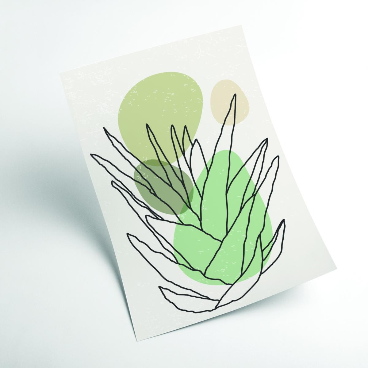 Green Color Abstract Agave #2 Small Stanley Print House – image 2