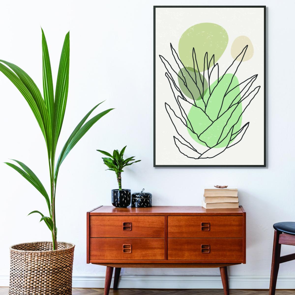 Green Color Abstract Agave #2 Small Stanley Print House – image 3