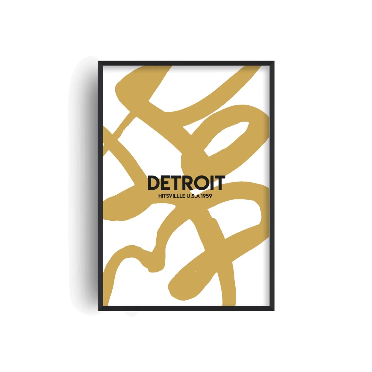 Yellow / Orange Exclusive Detroit Abstract Giclée Art Print A2 | Fanclub – image 1